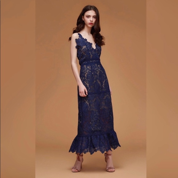 foxiedox Dresses & Skirts - Navy Lace FoxieDox Gown